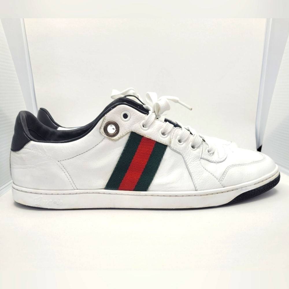Gucci Coda Web Stripe White Sneakers